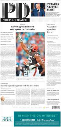 Portada de The Plain Dealer (USA)