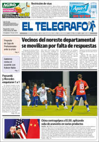 Portada de El Telégrafo (Uruguay)