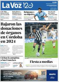 Portada de La Voz del Interior (Argentina)