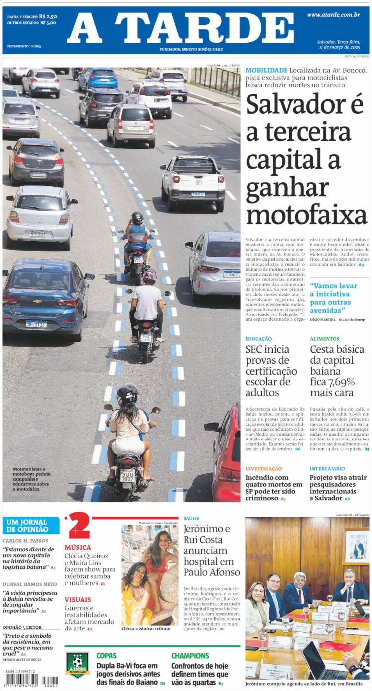 Portada de Diário A Tarde (Brasil)