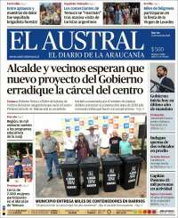 Portada de El Austral de Temuco (Chile)