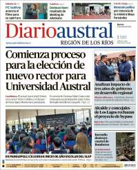 Portada de El Diario Austral de Valdivia (Chile)