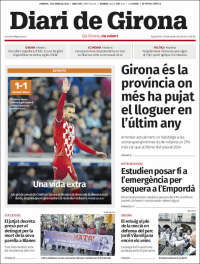 Portada de Diari de Girona (España)