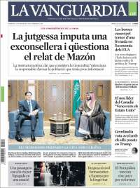 Portada de La Vanguardia (España)