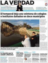 Portada de La Verdad de Murcia (España)