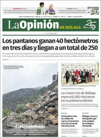 Portada de La Opinión de Málaga (España)