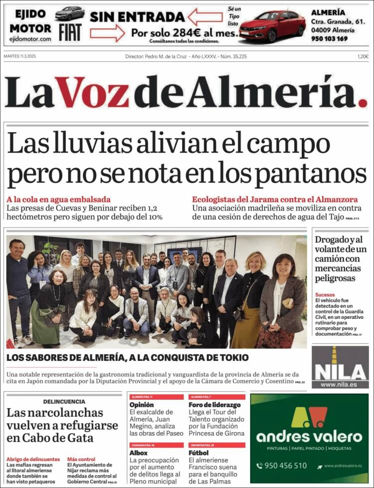 Portada de La Voz de Almería (España)