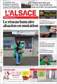 Portada de Journal L'Alsace (Francia)