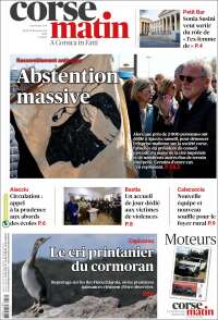 Portada de Corse-Matin (Francia)