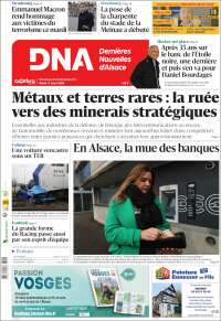 Portada de Les Dernières Nouvelles d'Alsace (Francia)