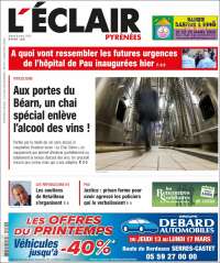 Portada de L'Eclair des Pyrénées (Francia)