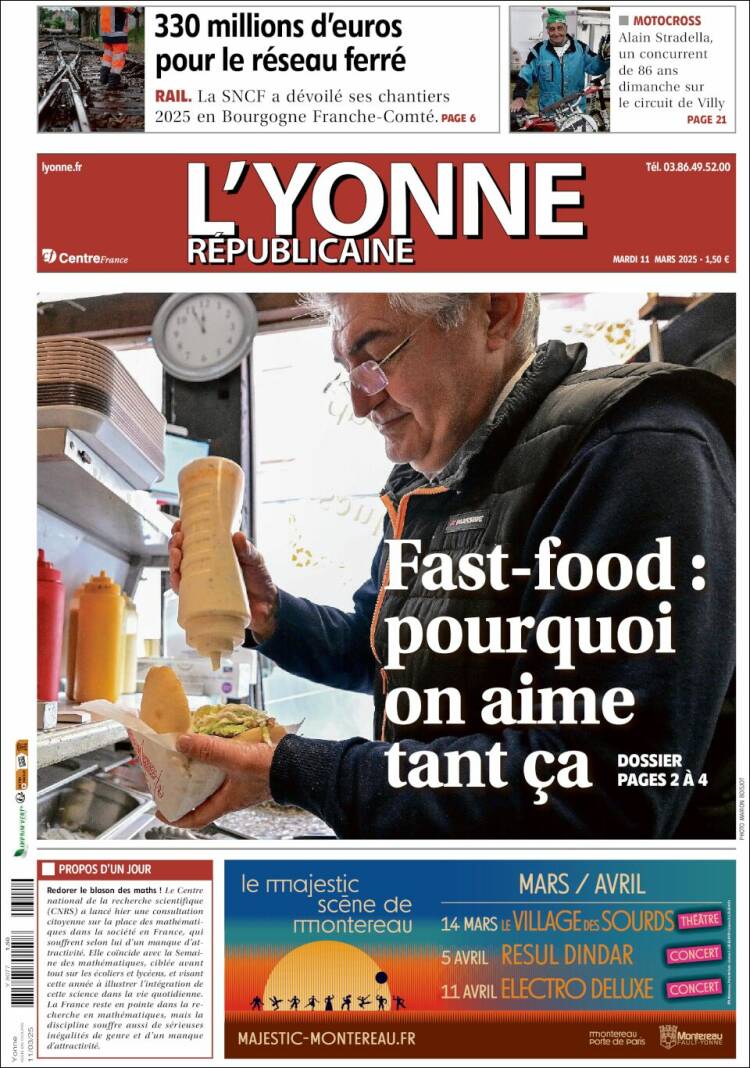 Portada de L'Yonne-Républicaine (Francia)