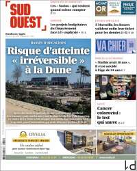 Portada de Sud Ouest (Francia)