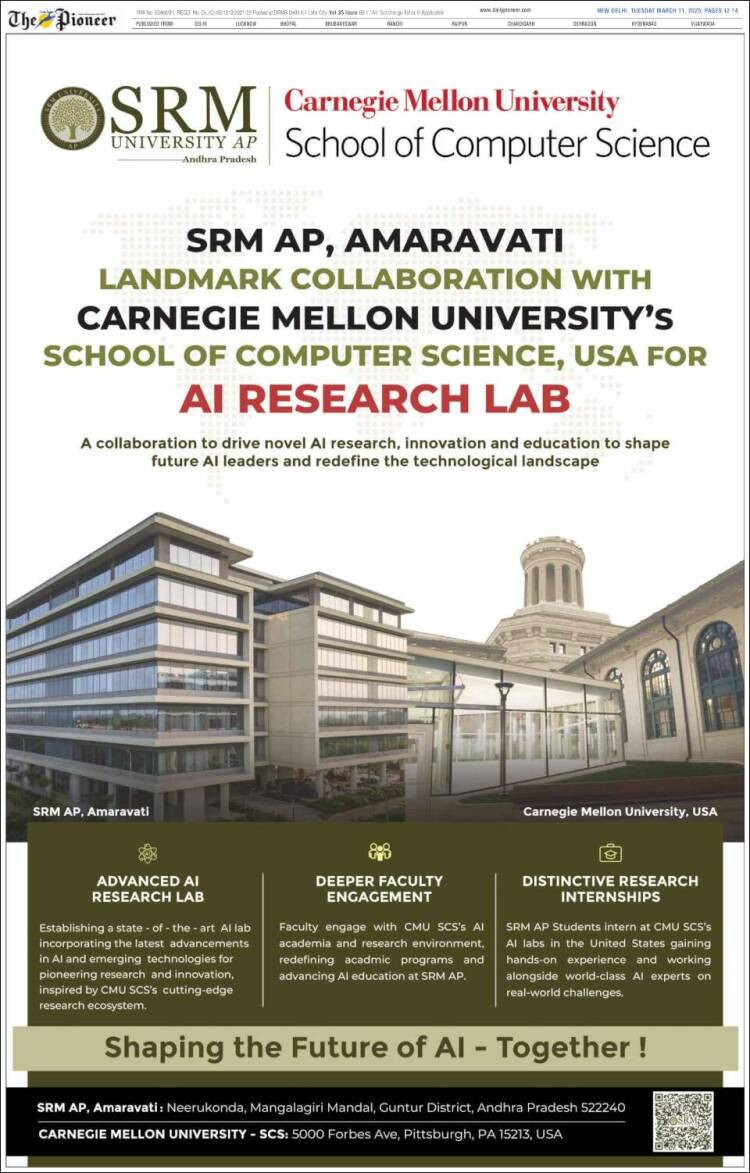 Portada de The Pioneer (India)