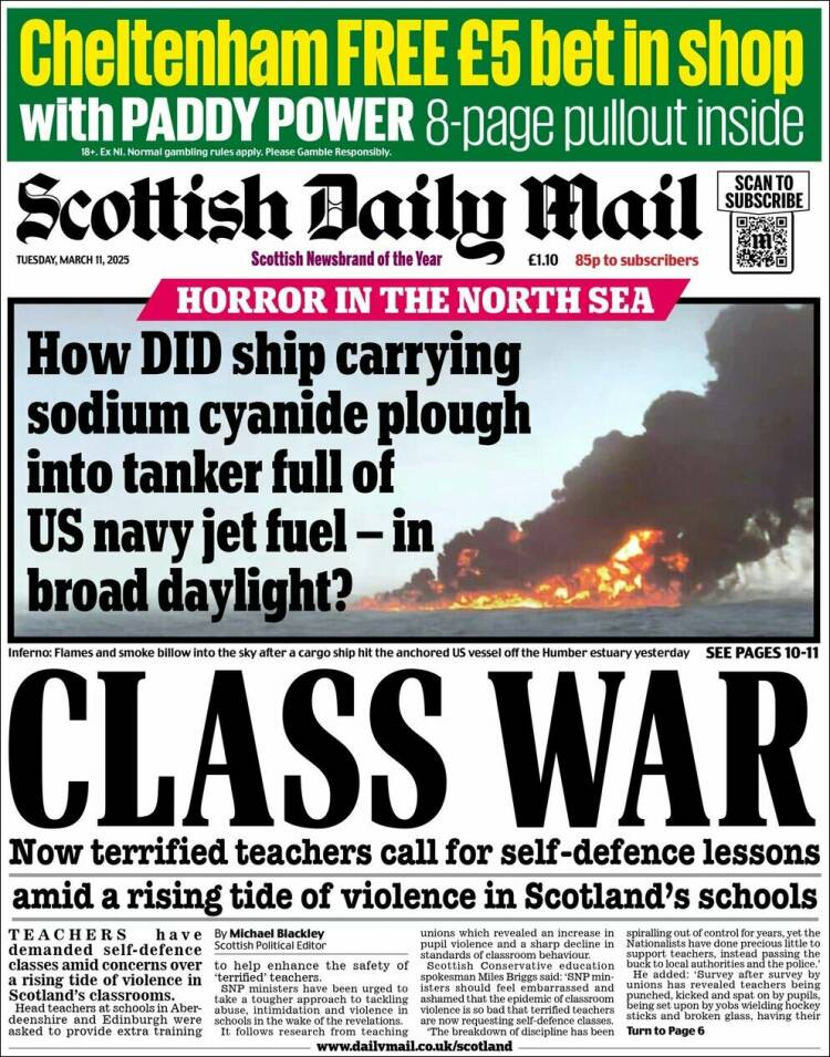 Portada de Scottish Daily Mail (Reino Unido)