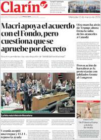 Portada de Clarín (Argentina)