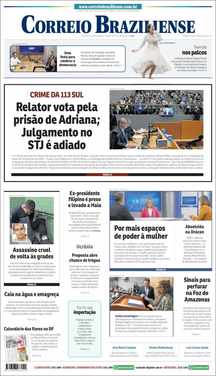 Portada de Correio Braziliense (Brasil)