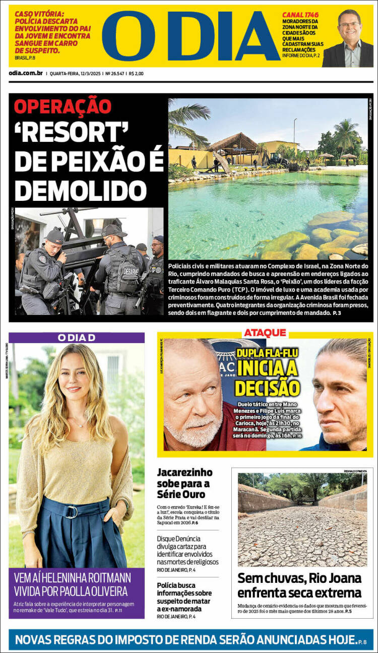 Portada de O Dia (Brasil)