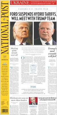 Portada de The National Post (Canadá)