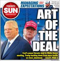 Portada de The Toronto Sun (Canadá)