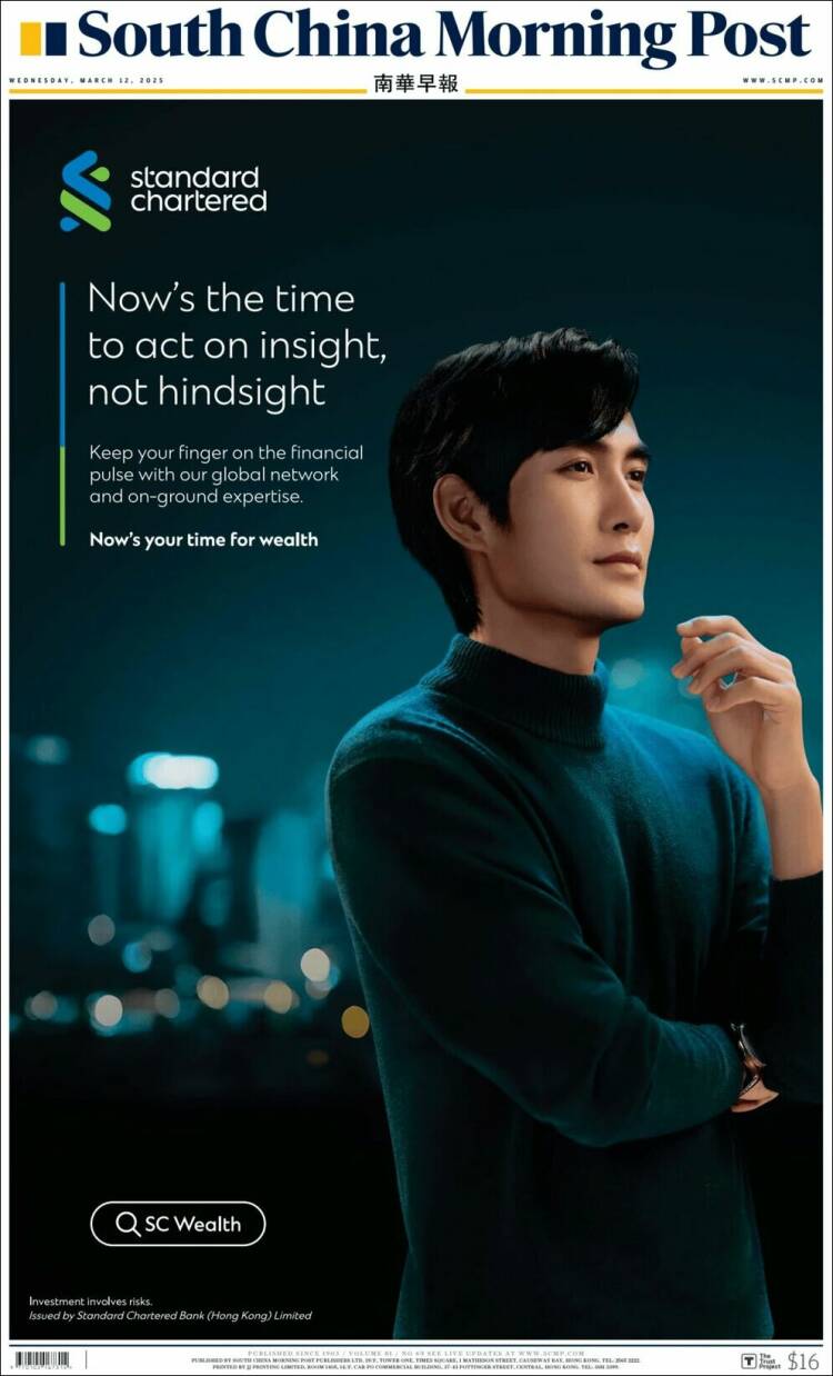 Portada de South China Morning Post (China)
