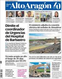 Portada de Diario del AltoAragón (España)