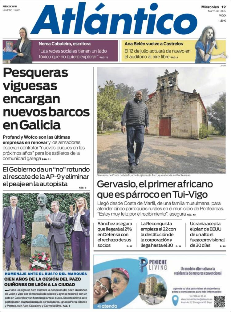 Portada de Atlántico Diario (España)