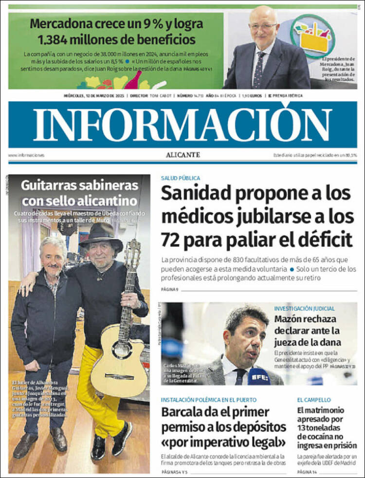 Portada de Diario Información (Spain)