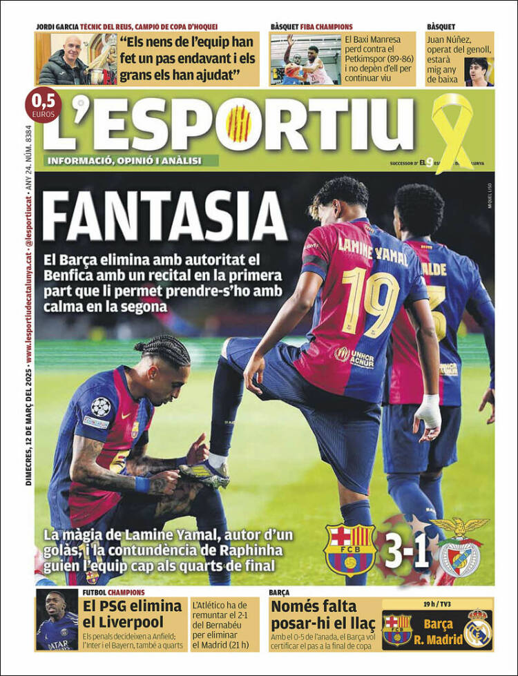 Portada de L'Esportiu (Spain)