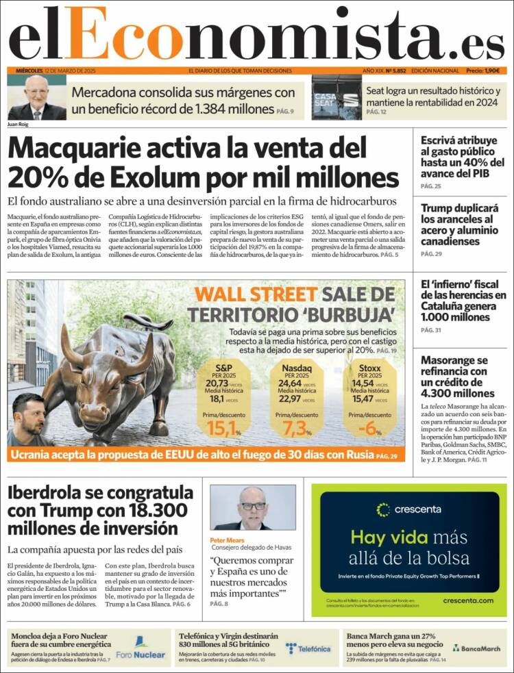 Portada de El Economista (Espa&ntilde;a)