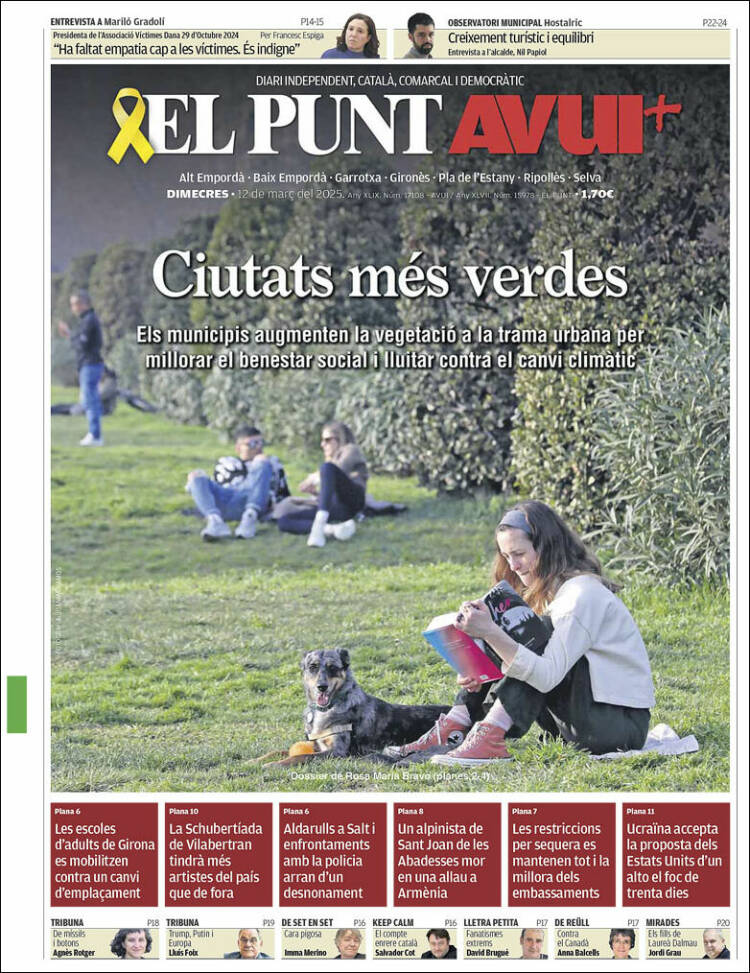 Portada de El Punt Avui - Girona (España)