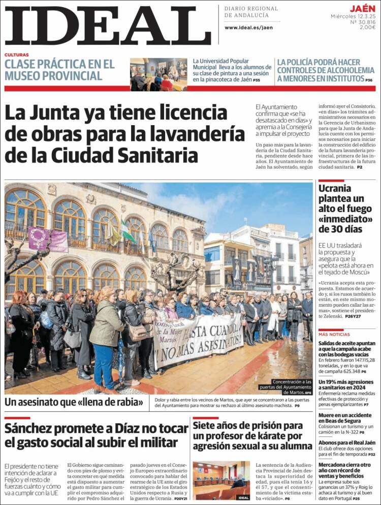 Portada de El Ideal de Jaén (España)