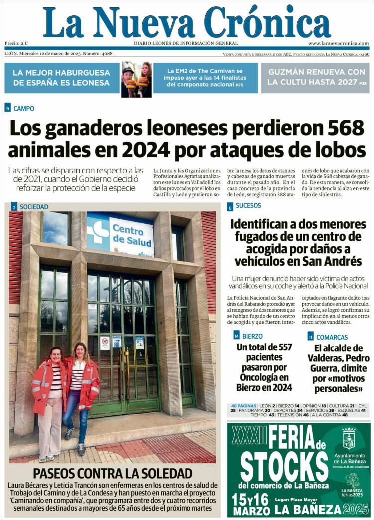 Portada de La Nueva Crónica (España)