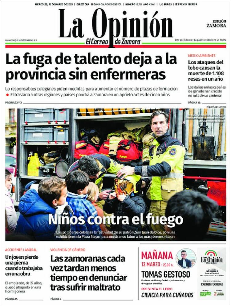 Portada de La Opinión - El Correo de Zamora (España)