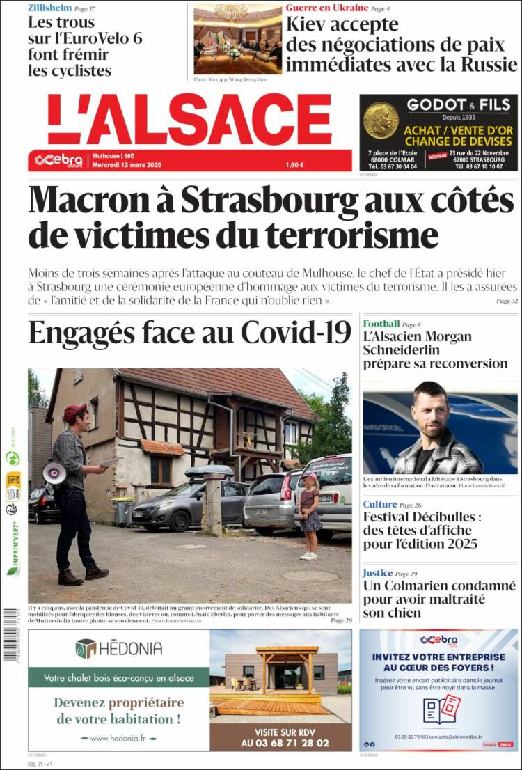 Portada de Journal L'Alsace (France)