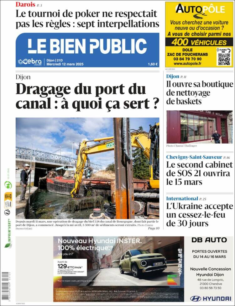 Portada de Le Bien Public (Francia)