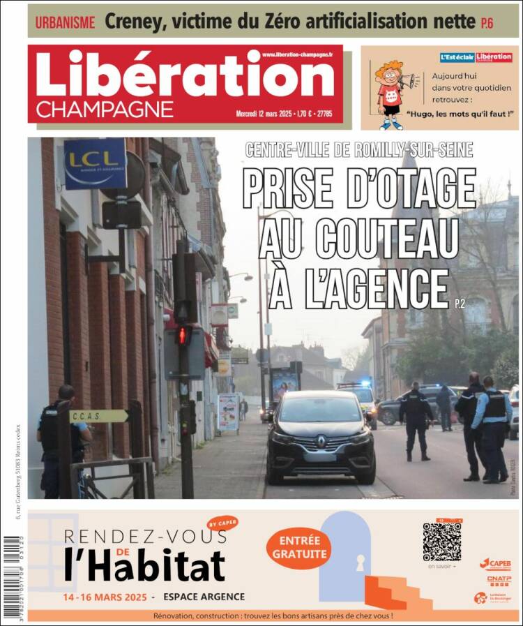 Portada de Libération Champagne (Francia)