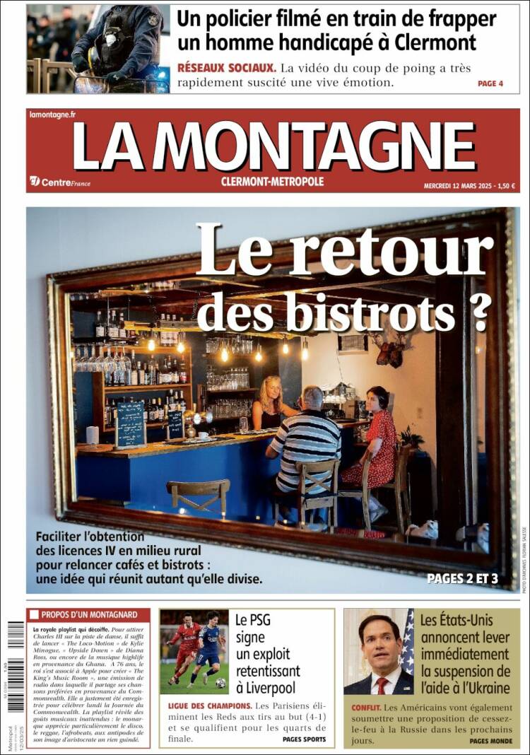 Portada de La Montagne (Francia)