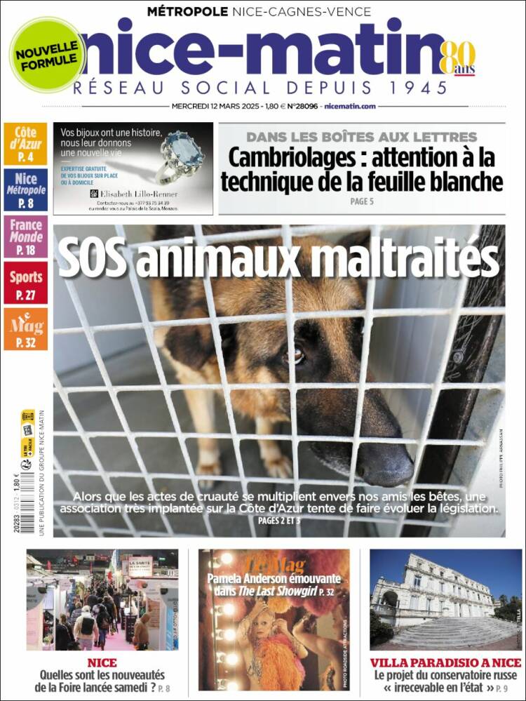 Portada de Nice-Matin (Francia)