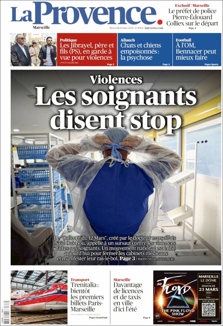 Portada de La Provence (Francia)