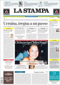 Portada de La Stampa (Italia)