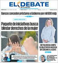 Portada de El Debate de Culiacán (México)