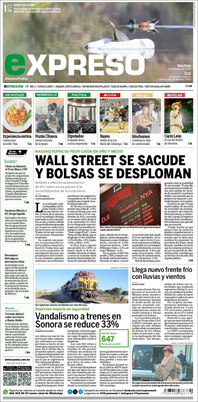 Portada de Expreso (México)