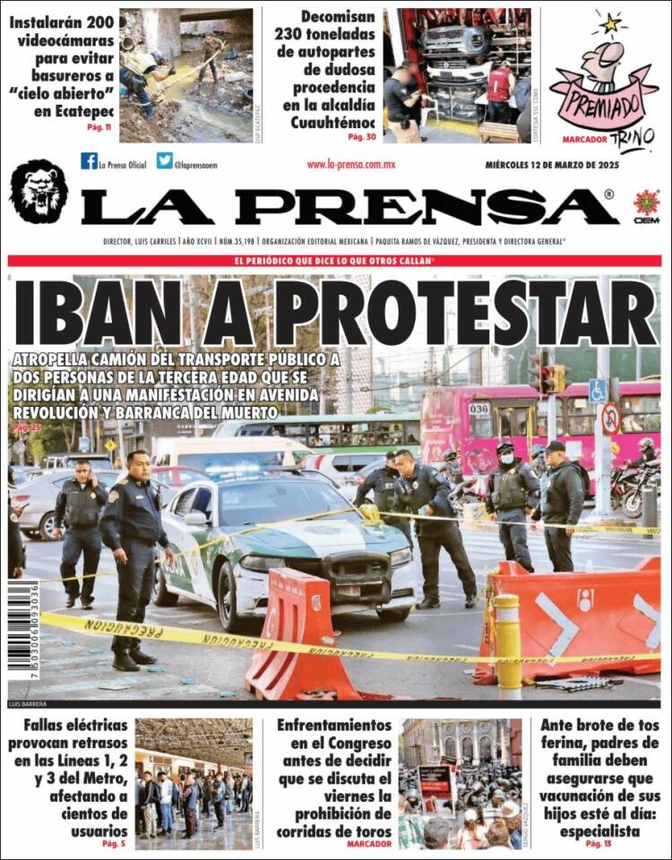 Portada de La Prensa (México)