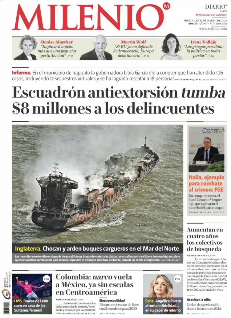 Portada de Milenio de León (México)