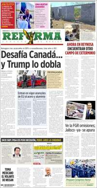 Portada de Reforma (México)