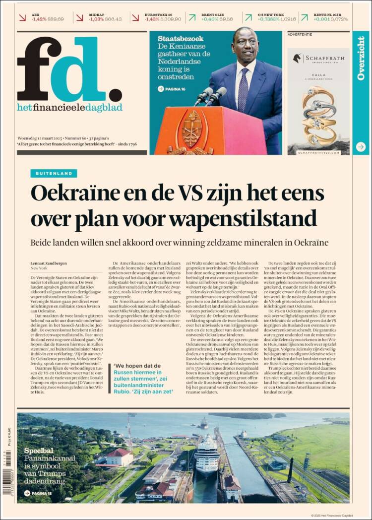 Portada de Het Financieele Dagblad (Pa&iacute;ses Bajos)