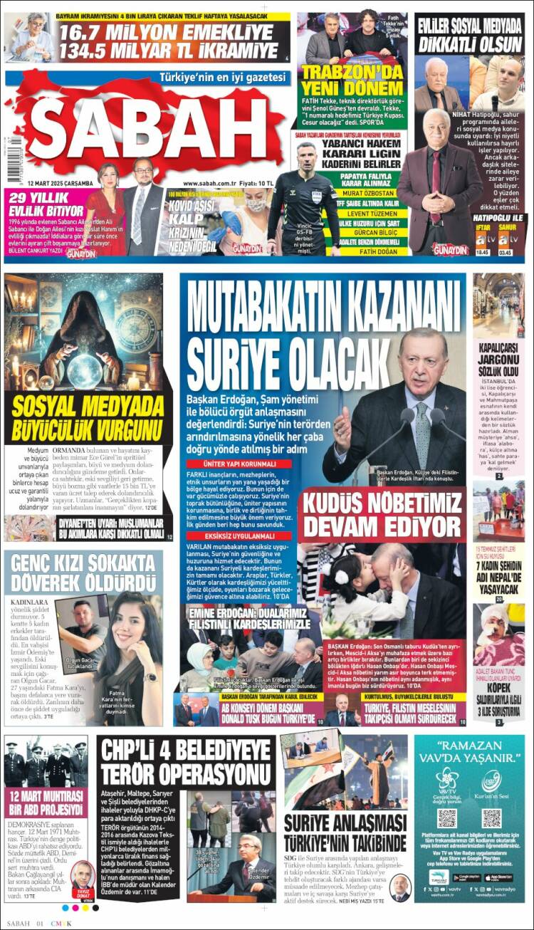 Portada de Sabah (Turkey)