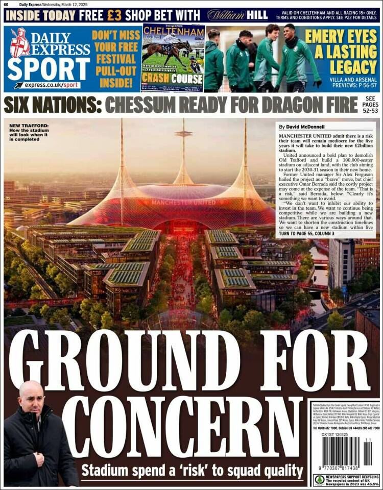 Portada de Express Sport (Reino Unido)