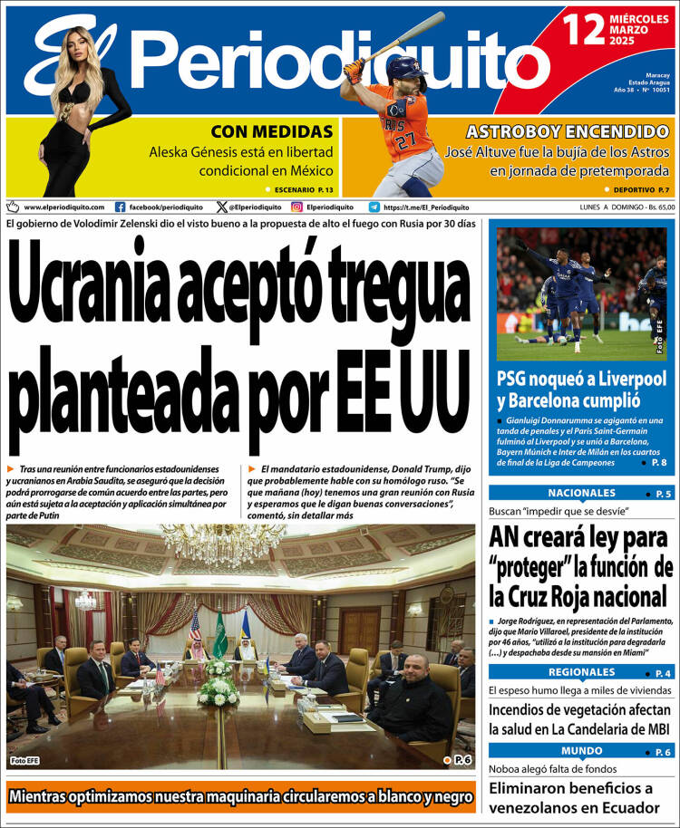 Portada de Periodiquito de Aragua (Venezuela)